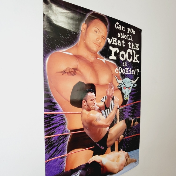 Vintage Original 1999 WWF / WWE The Rock poster by Funky. - Picture 9 of 9
